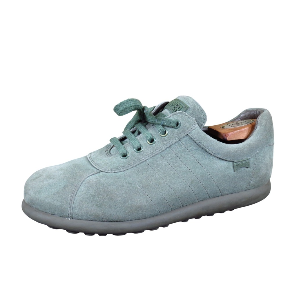 Camper Pelotas Ariel Mens Sneakers Size 41 Walking Shoes Sage Green Suede